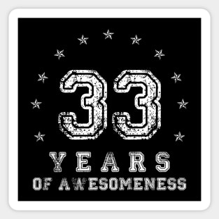 Vintage 33 years of awesomeness Sticker